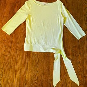 Banana Republic 3/4 sleeve rayon top with side tie, like new, never worn